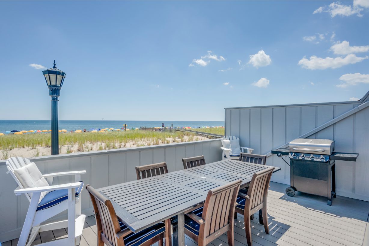 Deck on a Sunny Day with Great View of the Beach and the Ocean